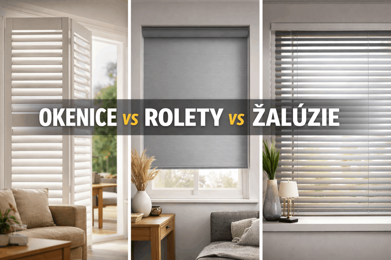 Porovnanie okeníc, žalúzií a roliet - rozdiely v tienení, dizajne a funkčnosti